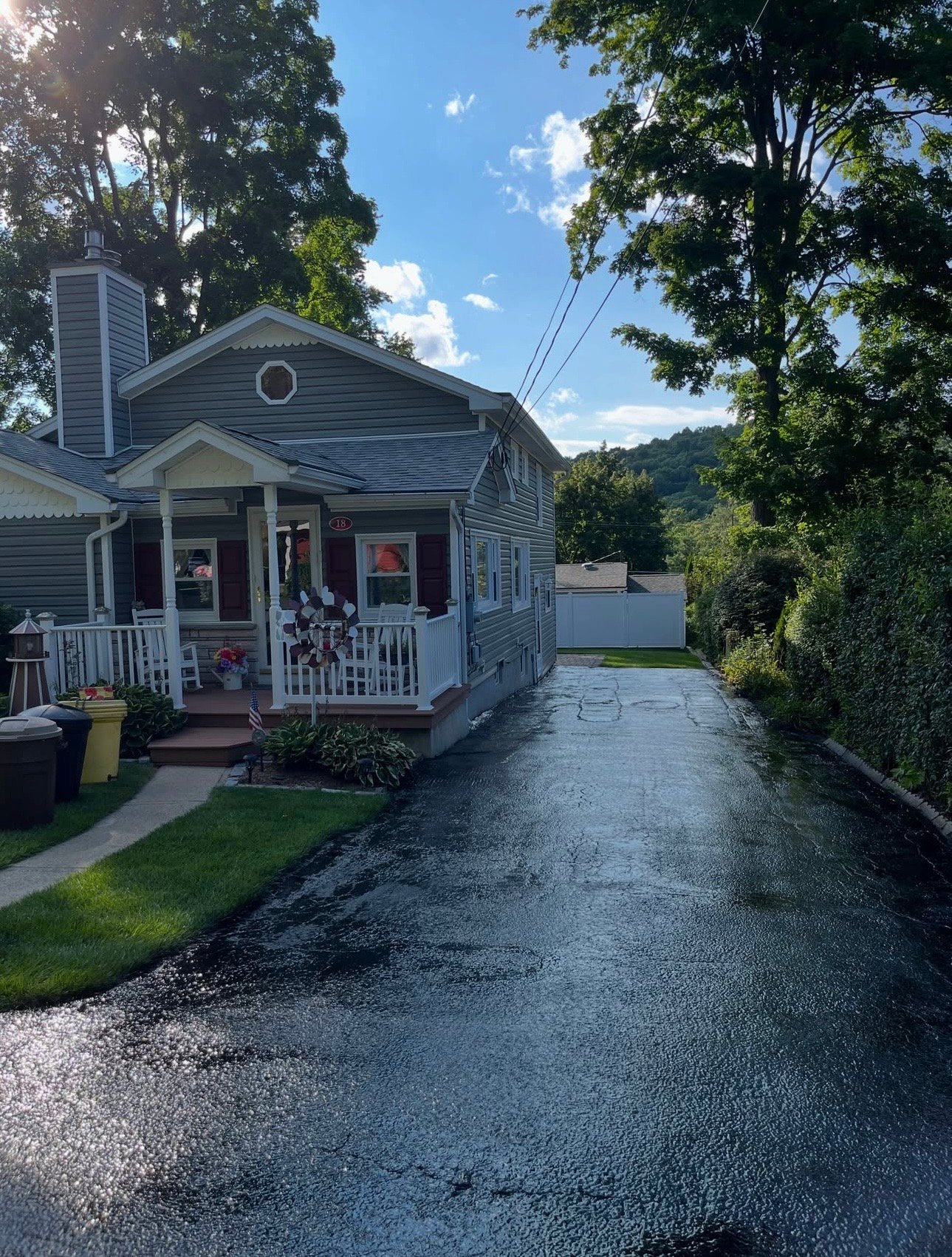 Project 1 - driveway after sealcoating